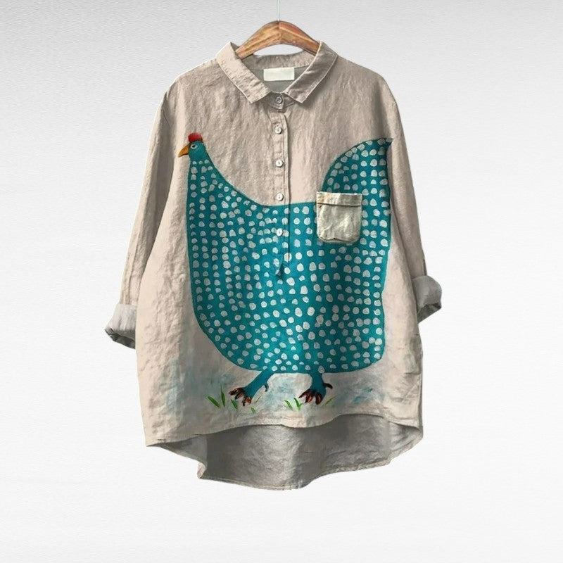 Eugénie™ | Blouse met speels patroon