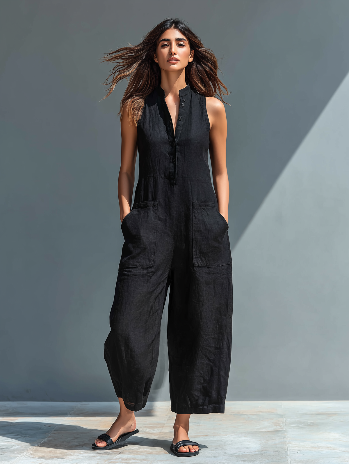 Noelia™ | Mouwloze jumpsuit