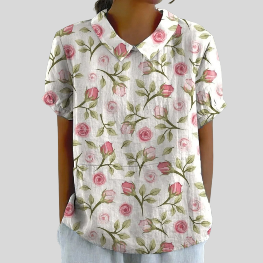 Élodie™ | Blouse in zachte roze