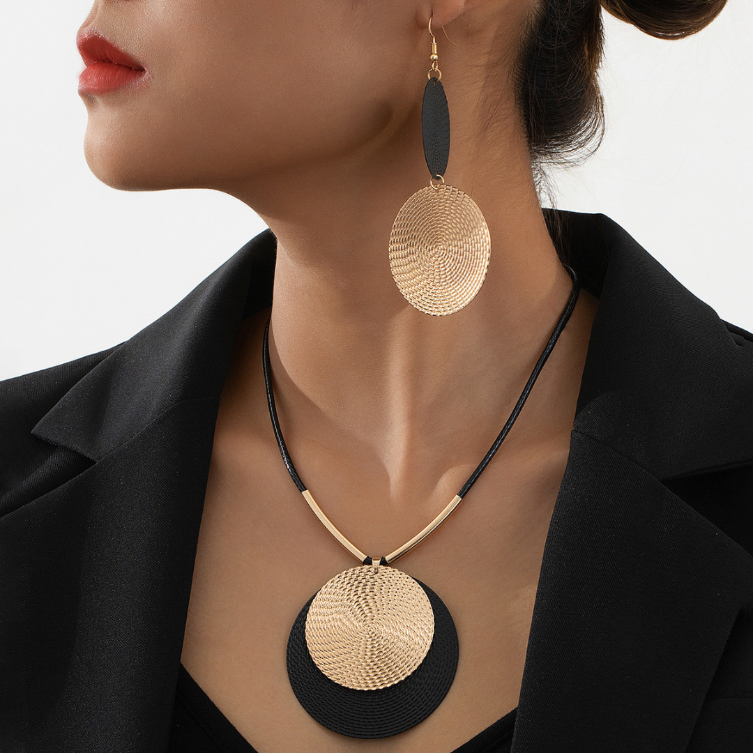 Nathalie™ | Sieradenset met chic medaillons