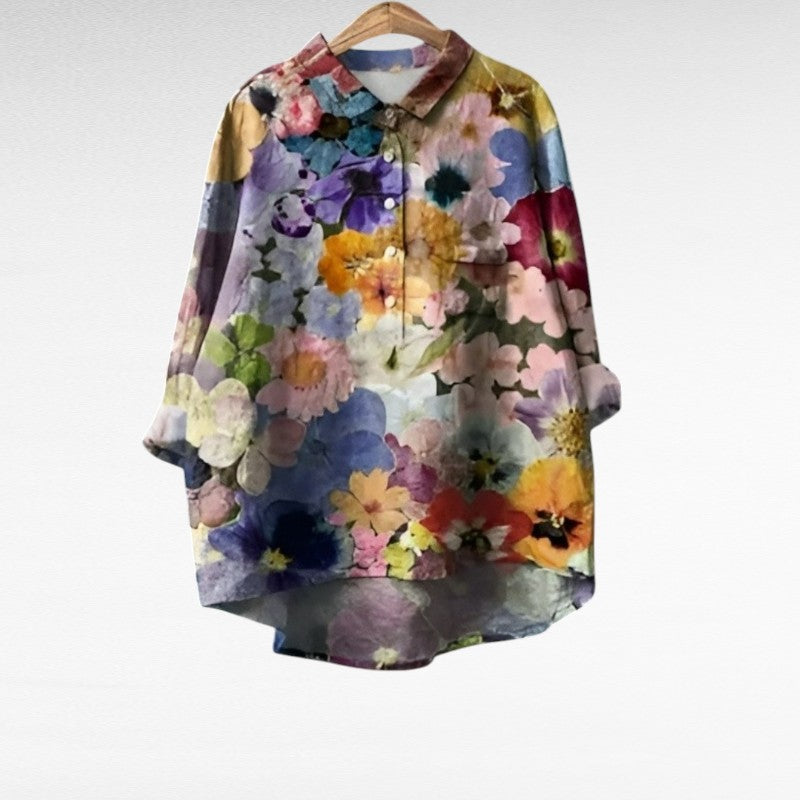 Éléonore™ | Blouse met artistieke print