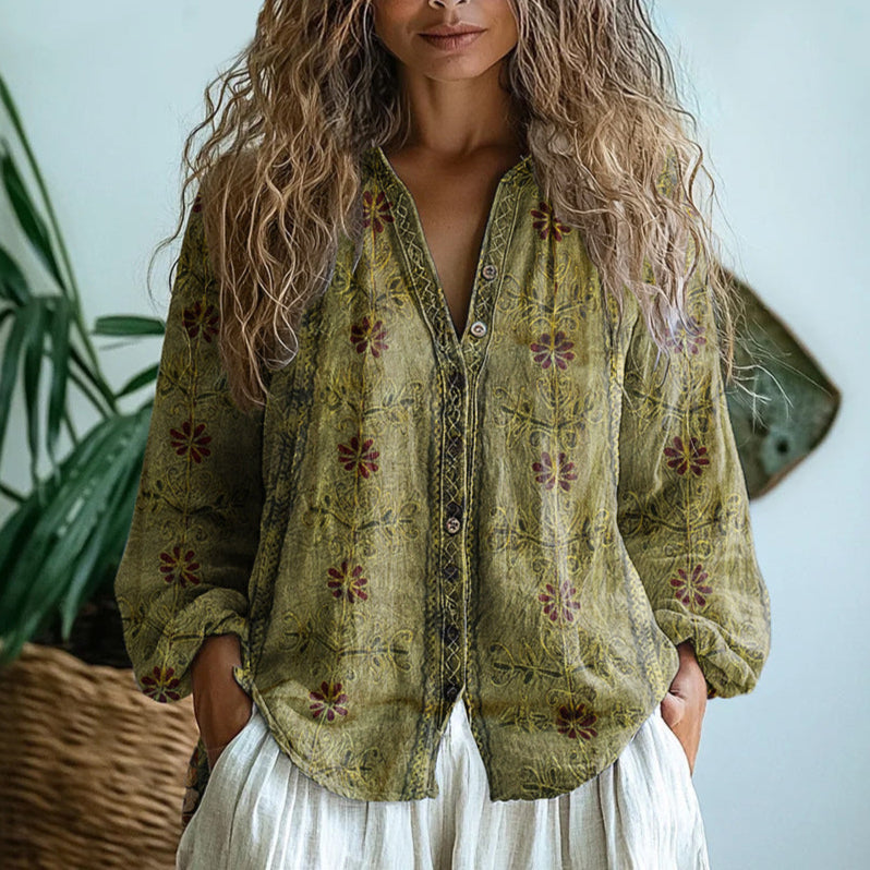 Alexandra™ | Geprinte retroblouse