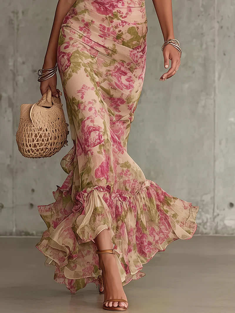 Fiora™ | Vintage maxi-jurk