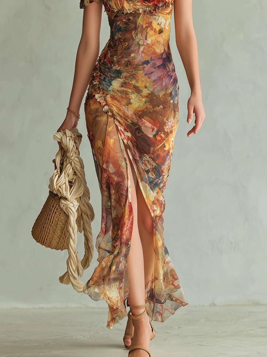 Viola™ | Lange jurk met print