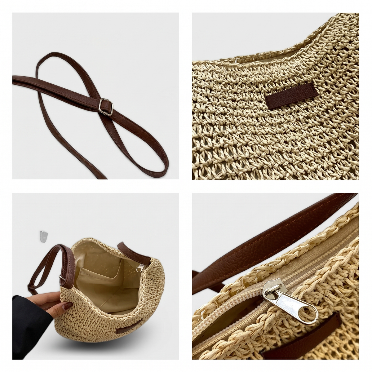 SIMONA™ | Gevlochten tas