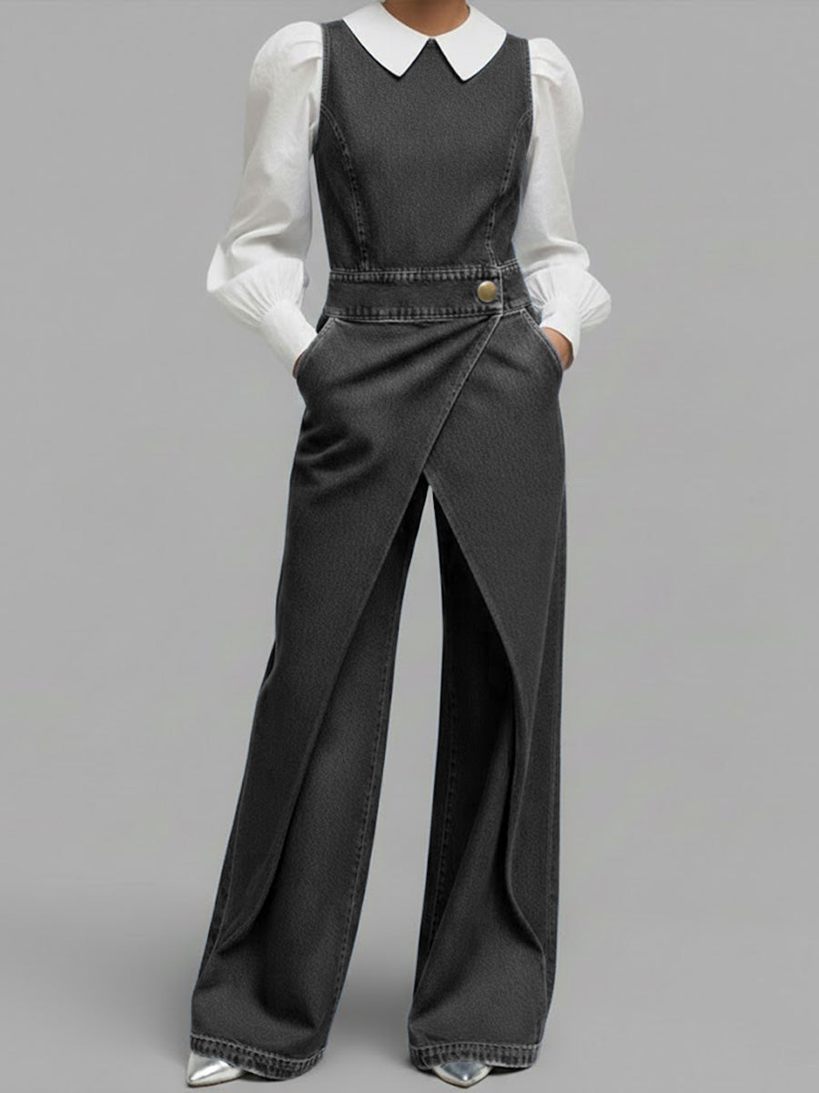 Louise™ | Spijkerjumpsuit zonder mouwen