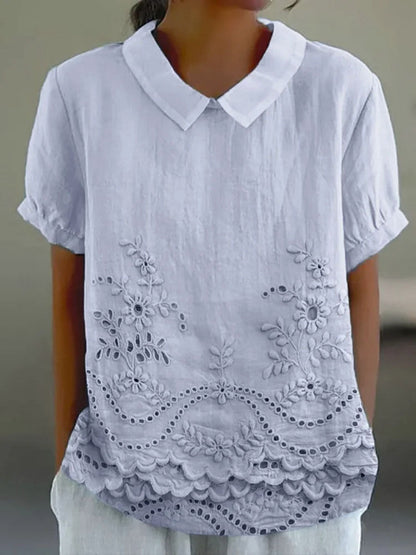 Lily™ | Geborduurde blouse