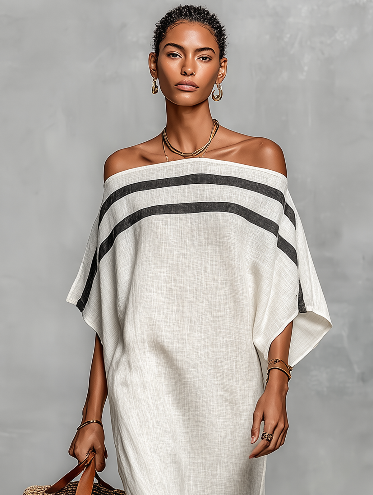 Xaviera™ | Maxijurk met blote schouders