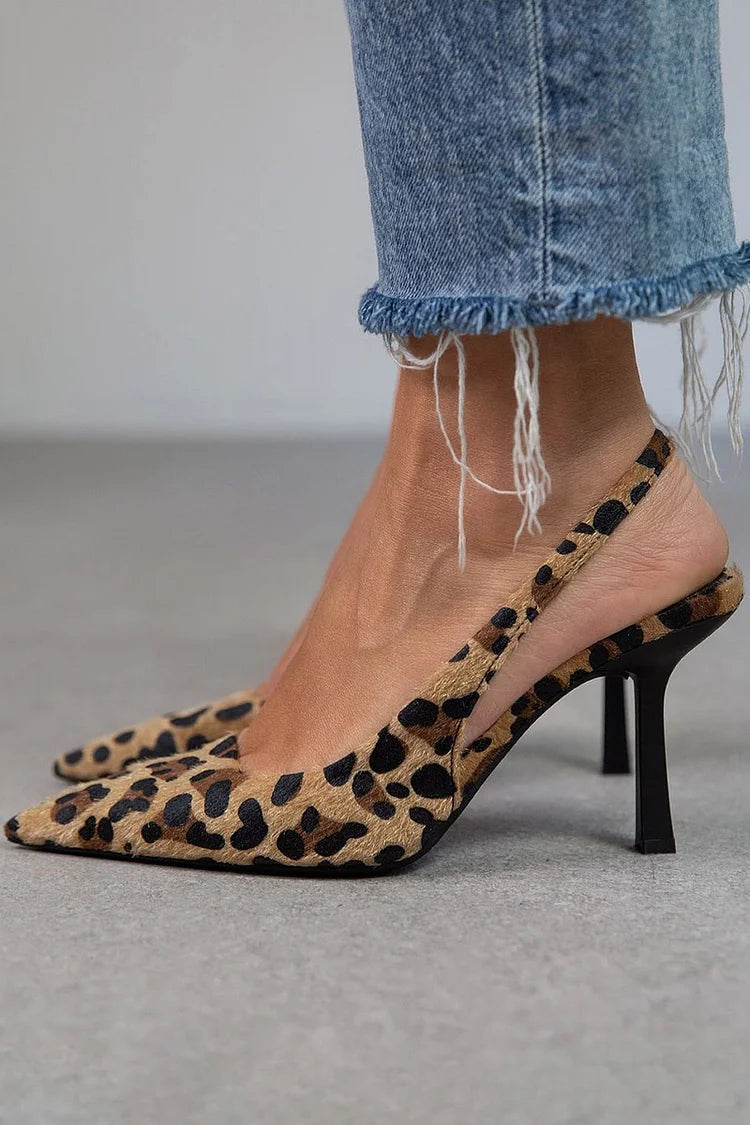 Orla™ | Pumps met luipaardprint en achterband