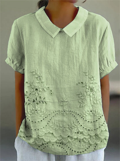 Lily™ | Geborduurde blouse