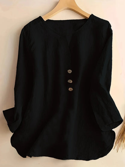 Solénya™ | Blouse katoen-linnen