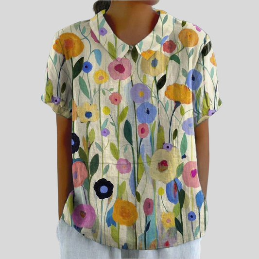 Solène™ | Grafische bloemenblouse
