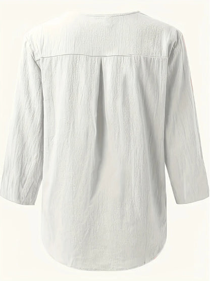 Solénya™ | Blouse katoen-linnen