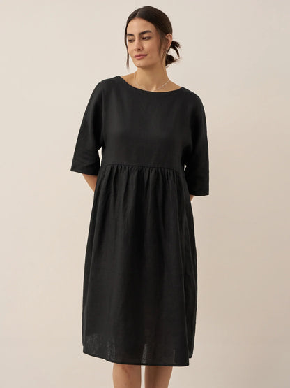 Clémence™ | Midi-jurk van linnen