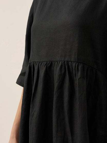 Clémence™ | Midi-jurk van linnen