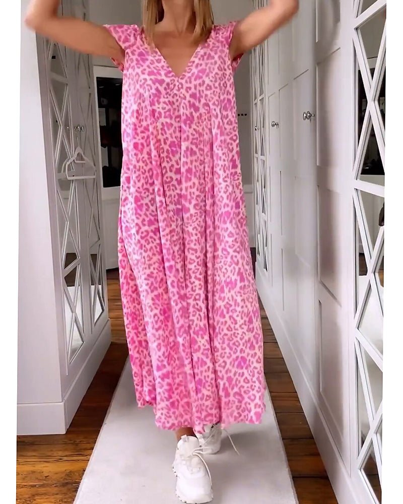 Glaiza | Maxi-jurk met V-hals