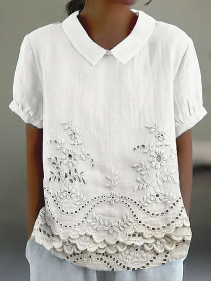 Lily™ | Geborduurde blouse