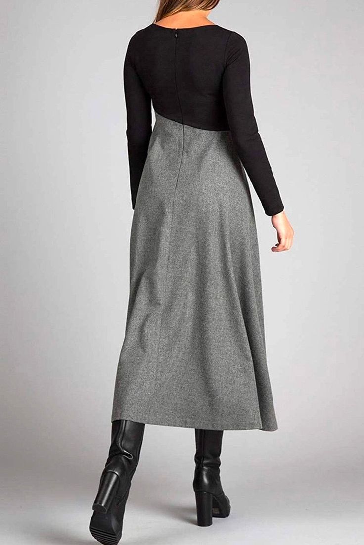 Casa™ | Maxi-jurk met lange mouwen