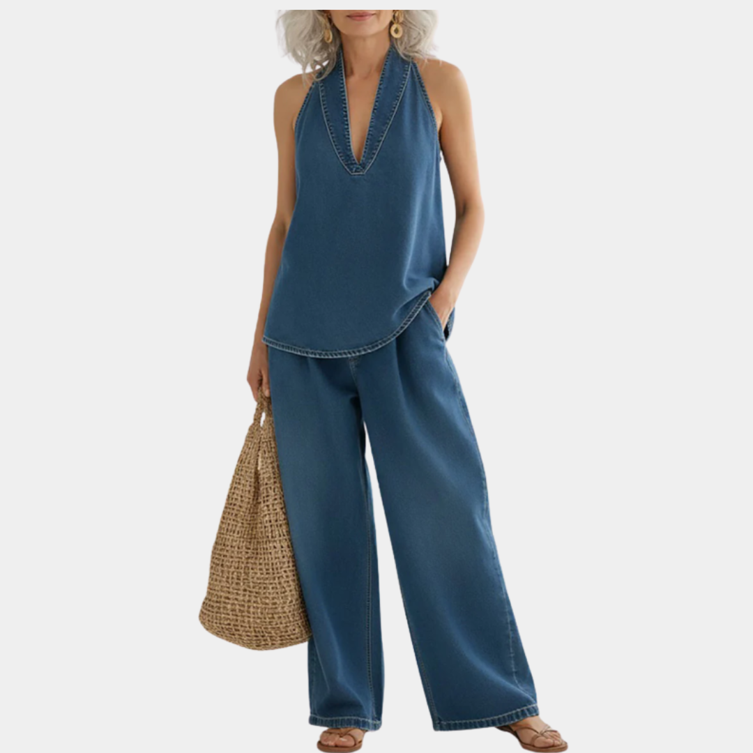 Ivy™ | Vintage denim tweedelige set