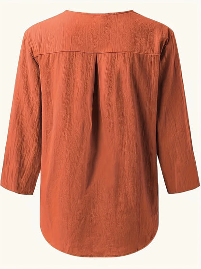 Solénya™ | Blouse katoen-linnen