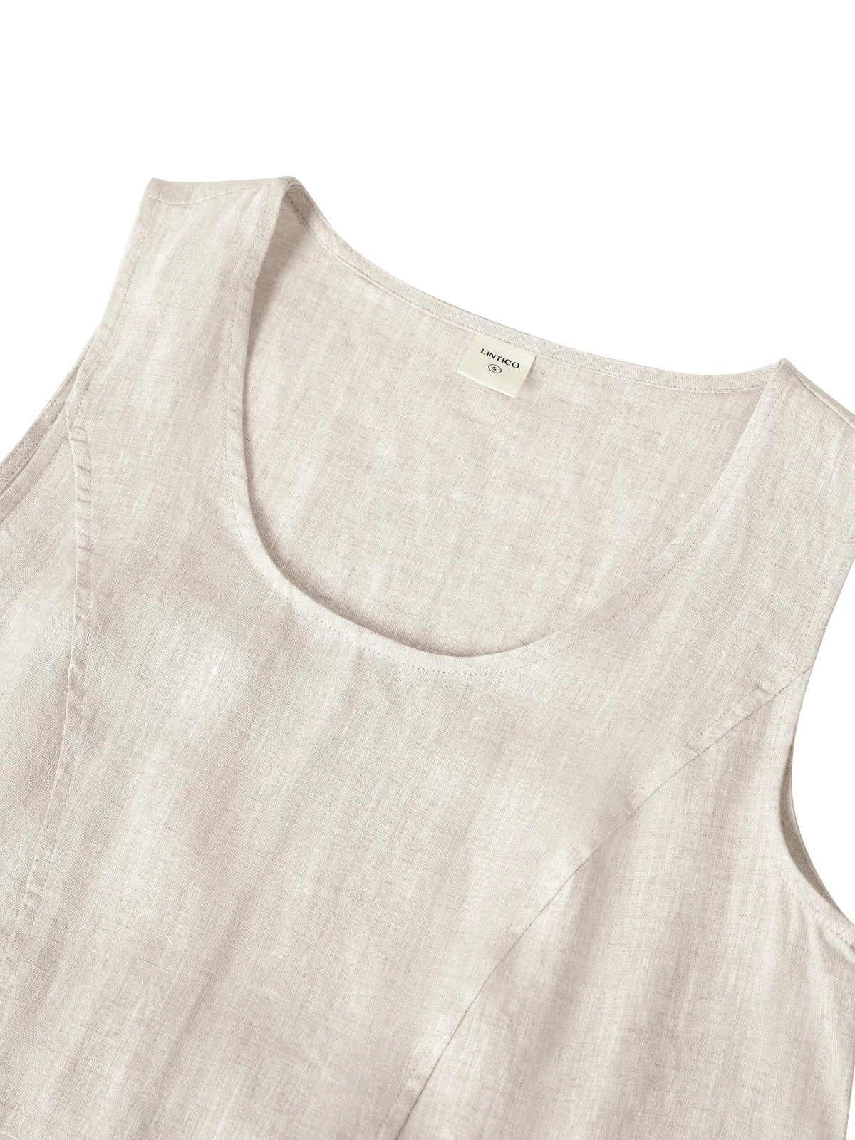 Amandine™ | Linnen strandjurk met A-lijnsnit