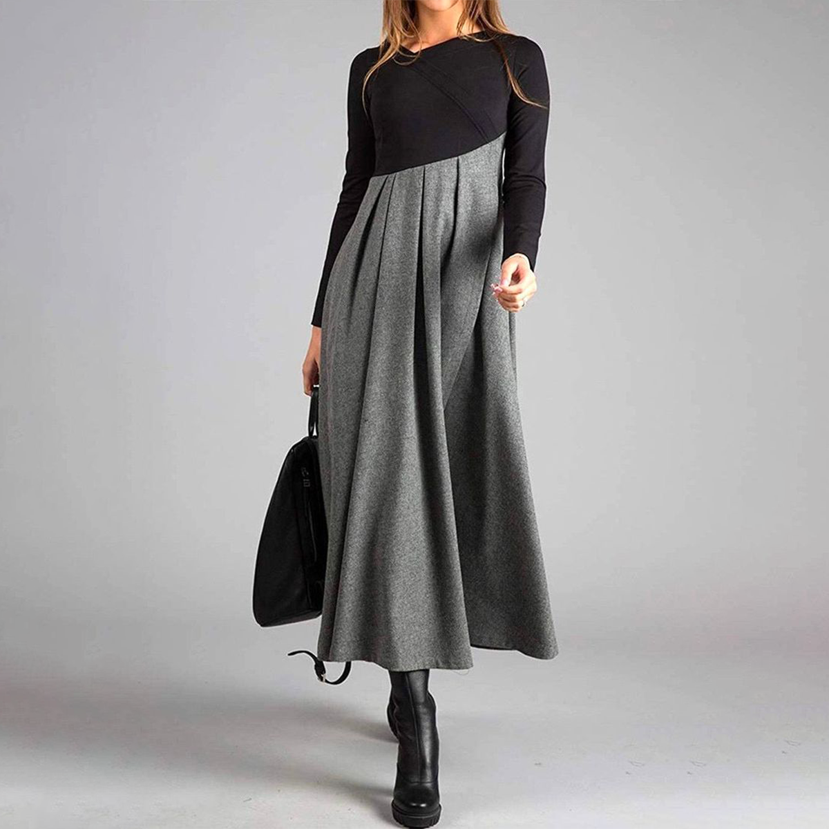 Casa™ | Maxi-jurk met lange mouwen