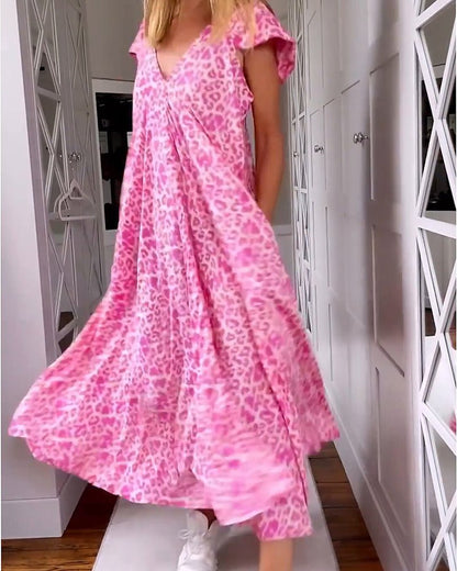 Glaiza | Maxi-jurk met V-hals