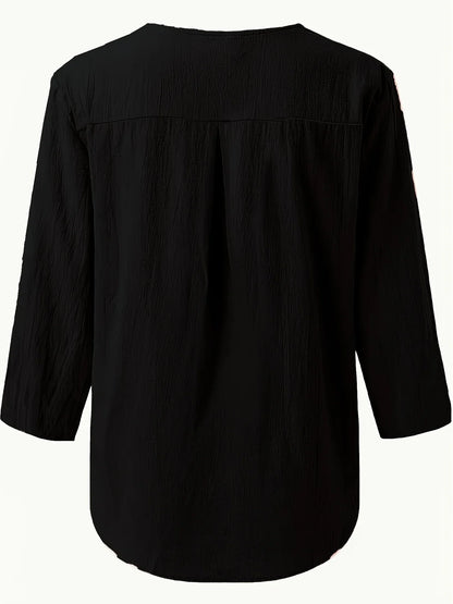 Solénya™ | Blouse katoen-linnen