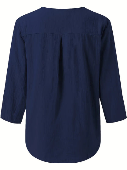 Solénya™ | Blouse katoen-linnen