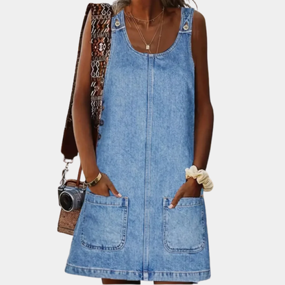 Saylor™ | Casual jurk met denimlook