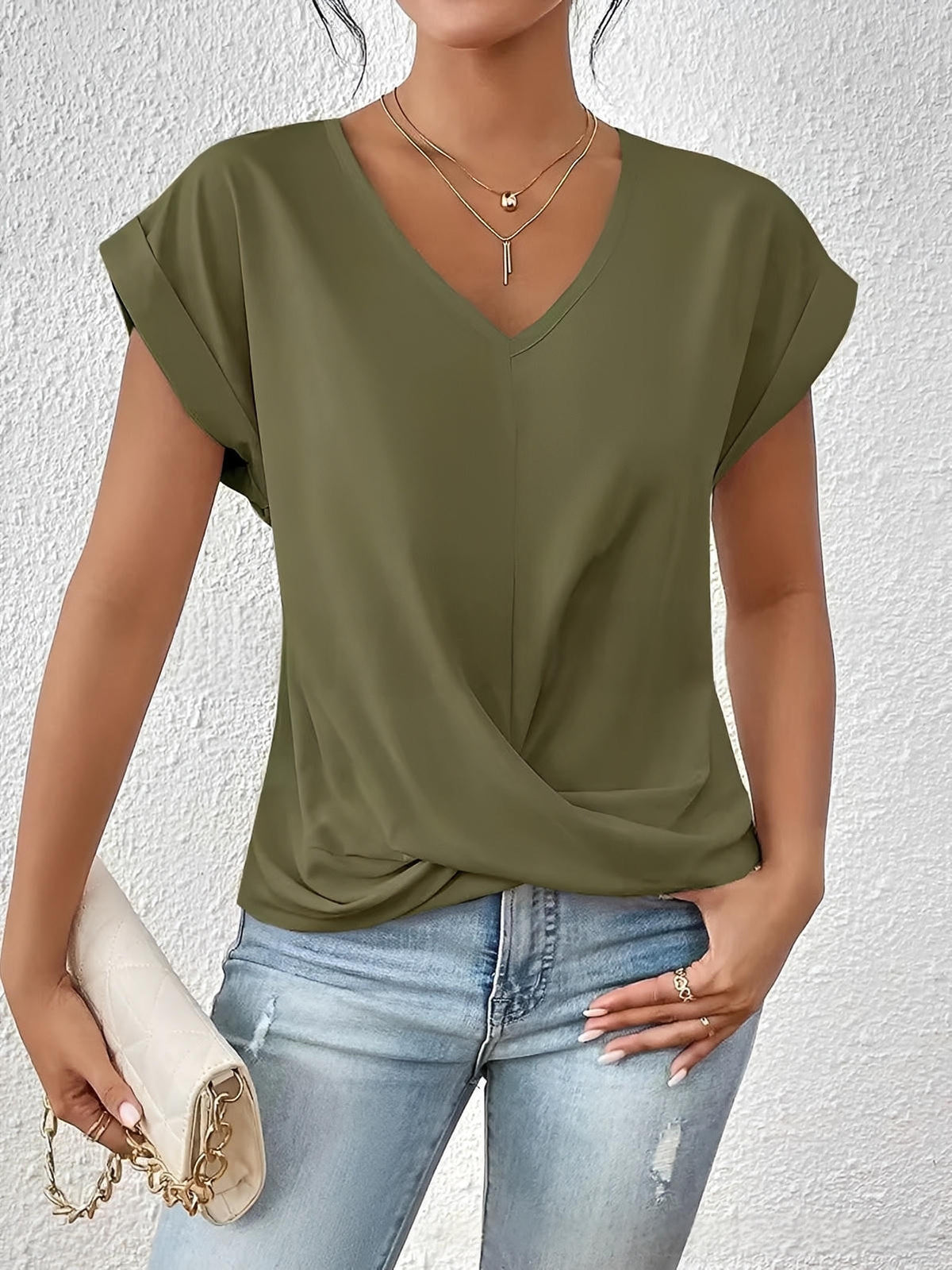 Gemma™ | Top met vloeiende drapering