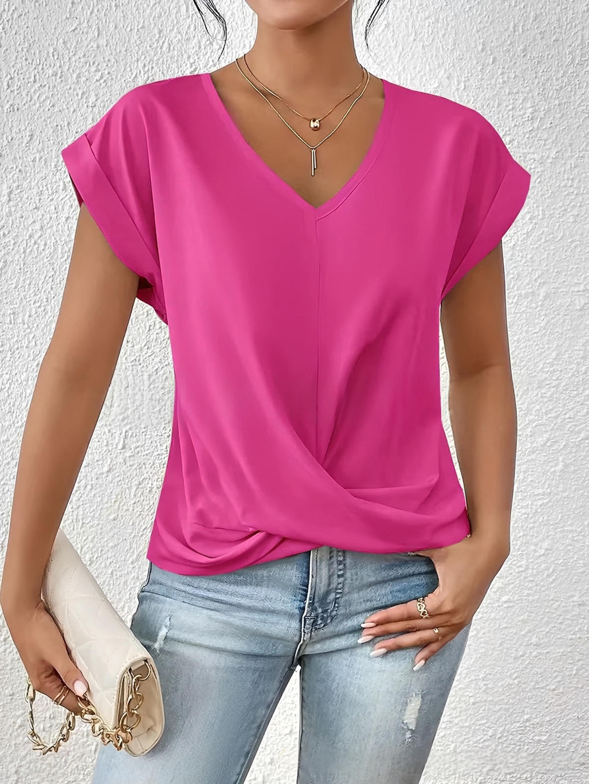 Gemma™ | Top met vloeiende drapering