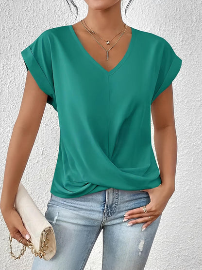 Gemma™ | Top met vloeiende drapering