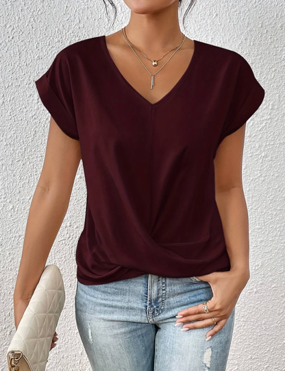 Gemma™ | Top met vloeiende drapering