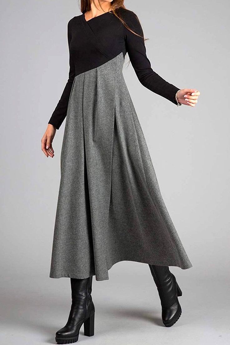 Casa™ | Maxi-jurk met lange mouwen