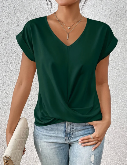 Gemma™ | Top met vloeiende drapering