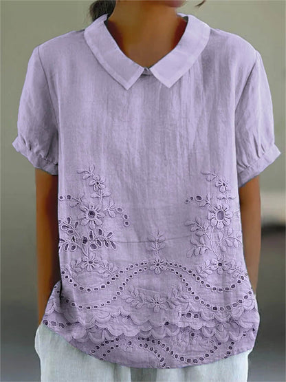 Lily™ | Geborduurde blouse