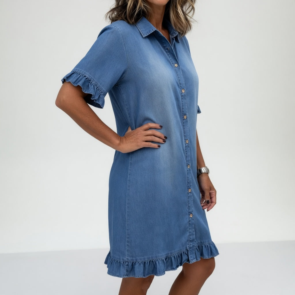 Fanette™ | Denim overhemdjurk