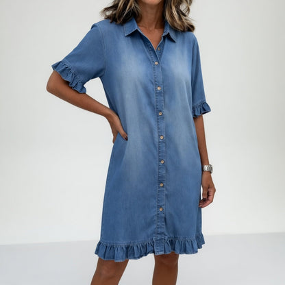 Fanette™ | Denim overhemdjurk
