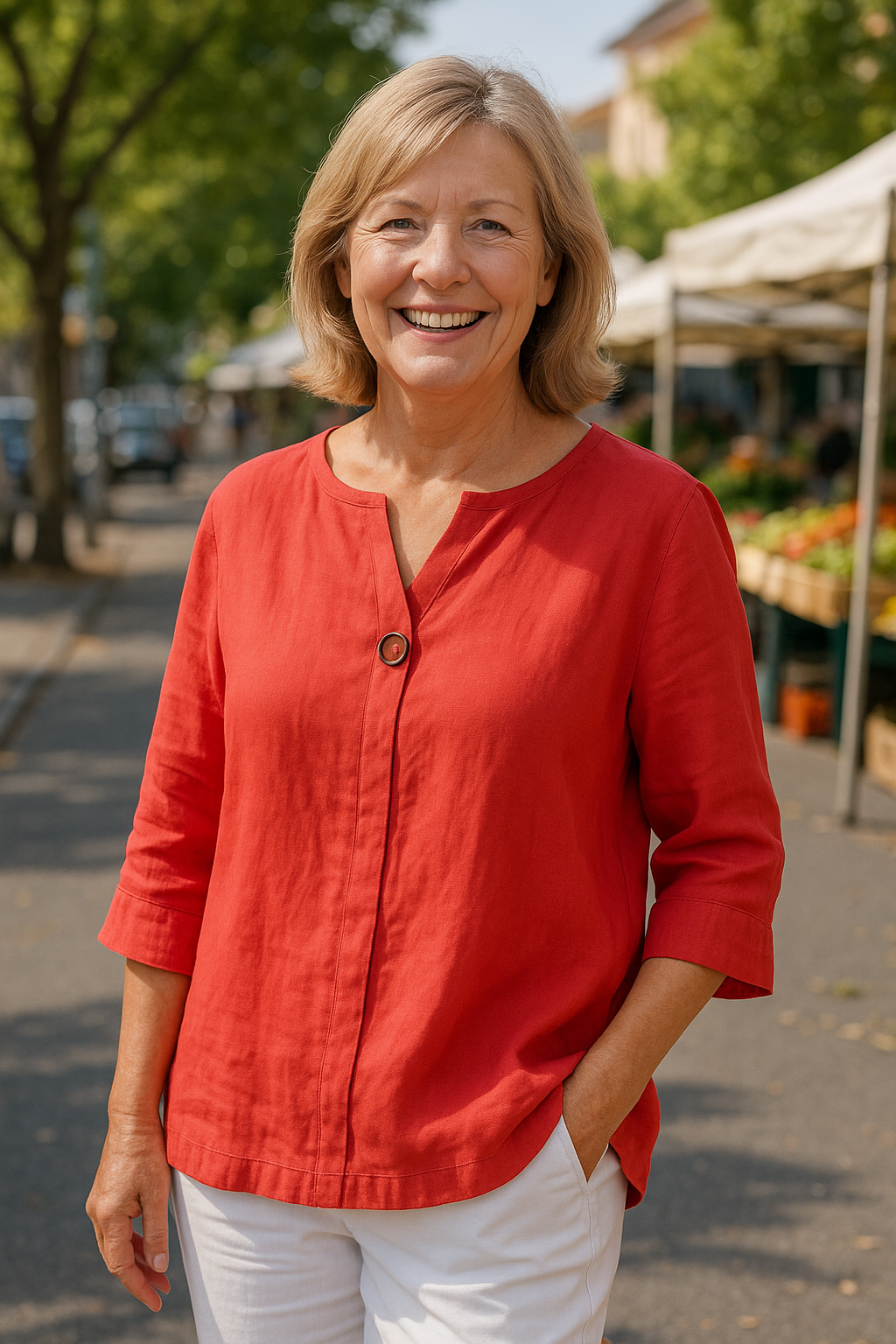 Mallory™ | Blouse met V-hals
