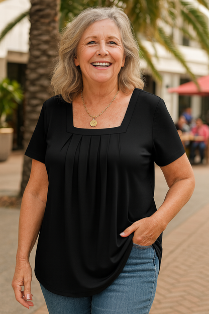 Ariana™ | Blouse met vierkante hals