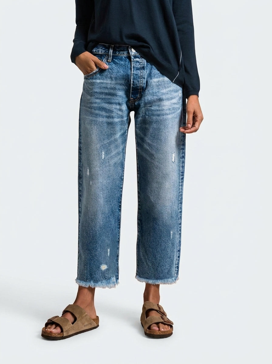 Amirah™ | korte rechte jeans retro