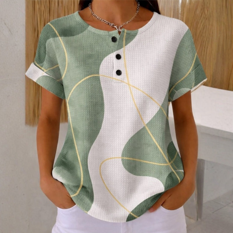Anaïs™ | Casual blouse met kleurblokken