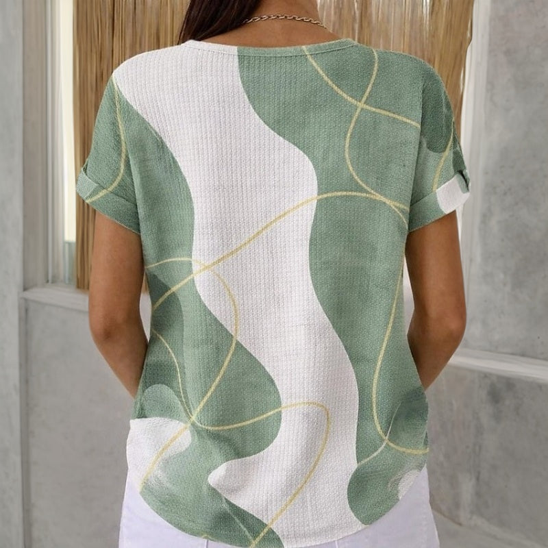 Anaïs™ | Casual blouse met kleurblokken