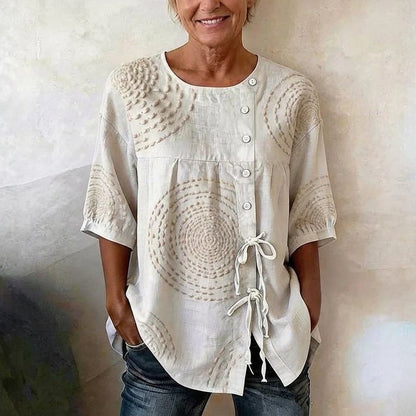 Élodie™ | Casual vintage blouse met print