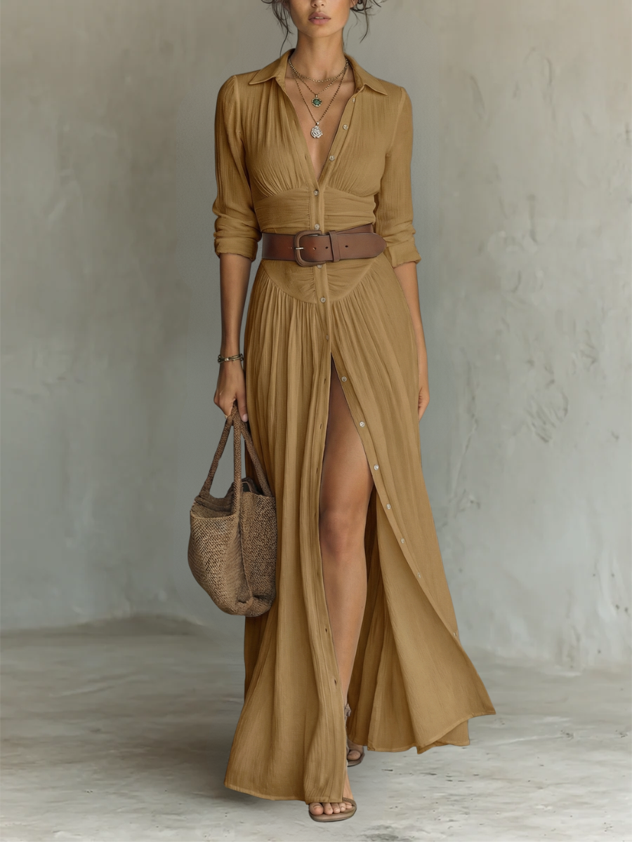 Olivia™ | Maxi-jurk van linnen