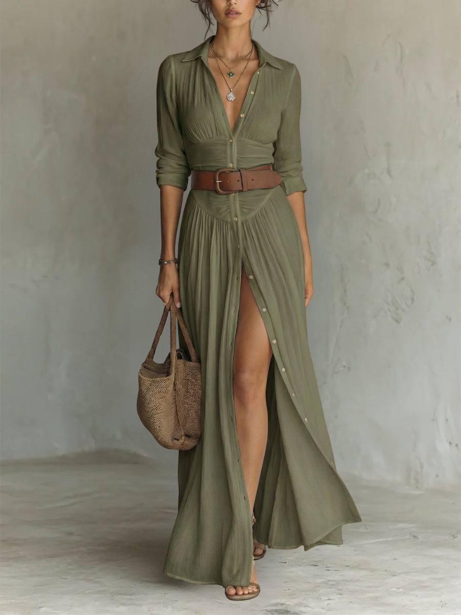 Cassia™ | Maxi-jurk van linnen