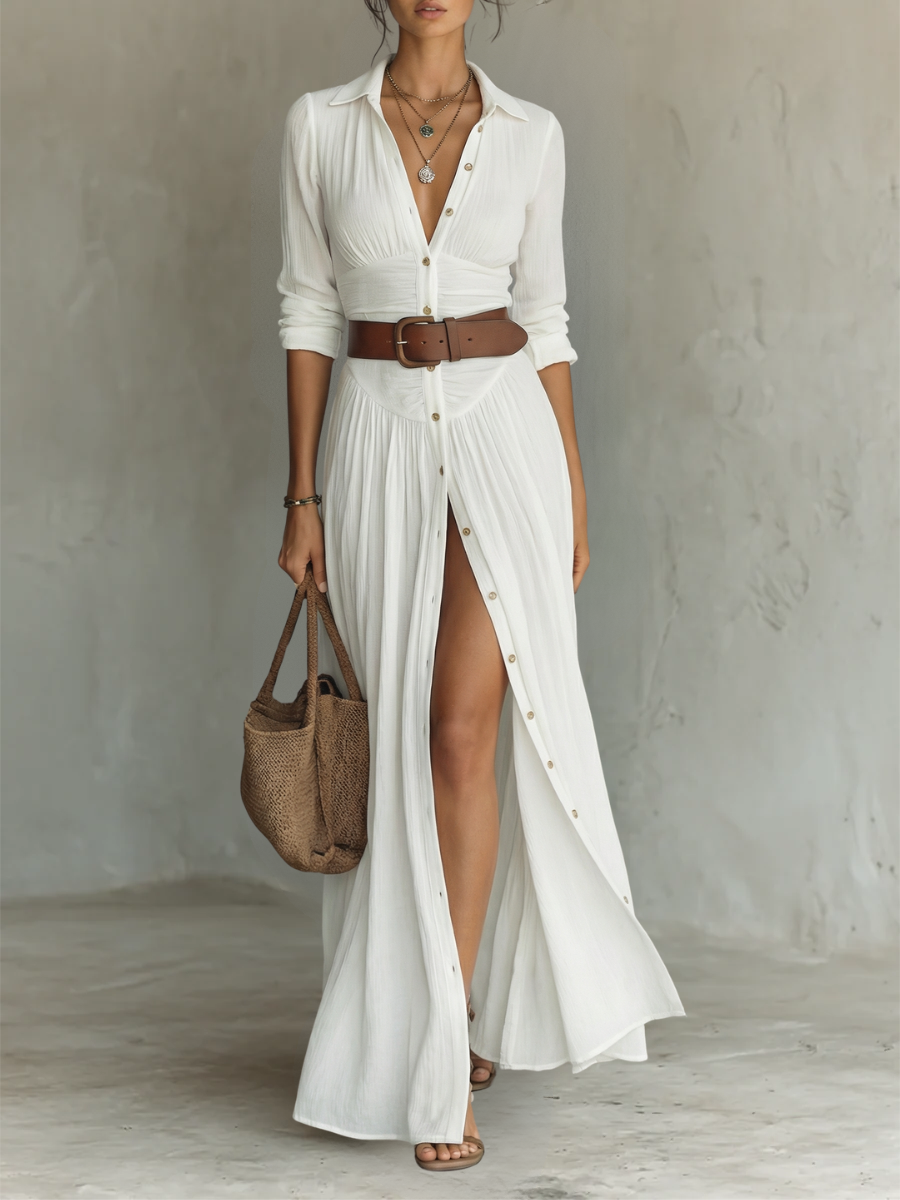 Cassia™ | Maxi-jurk van linnen