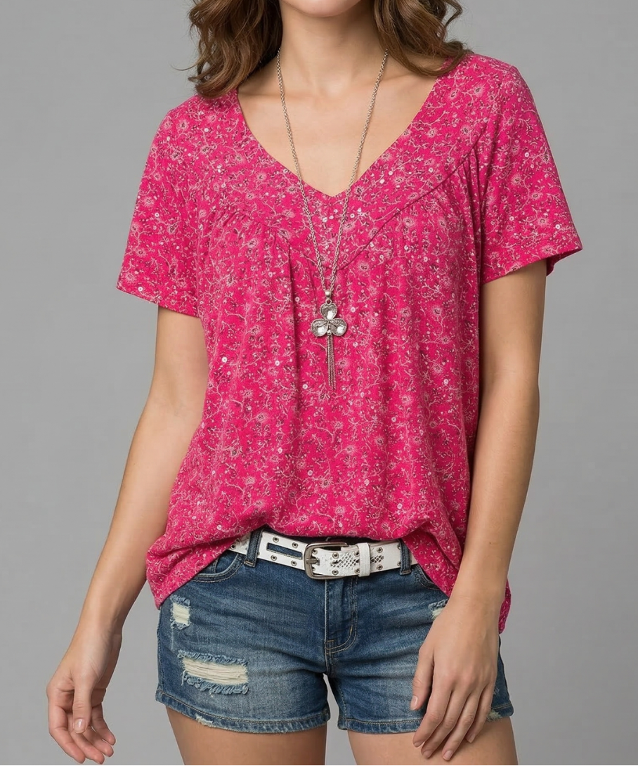Trisha™ | T-shirt met V-hals