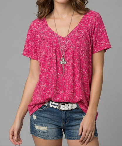 Trisha™ | T-shirt met V-hals